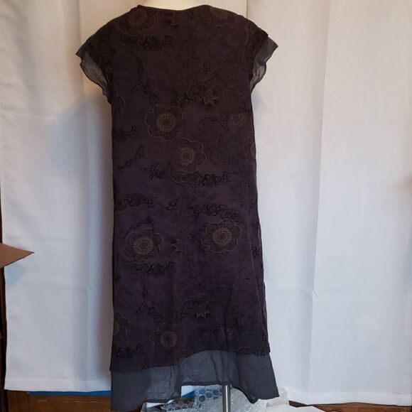Cotton Chinese Style Double Layer Dress size Large - Picture 3 of 6